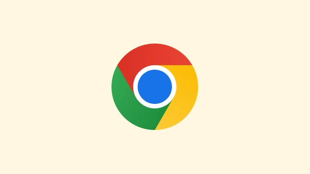 Logotip rodó de Chrome sobre un fons groc.